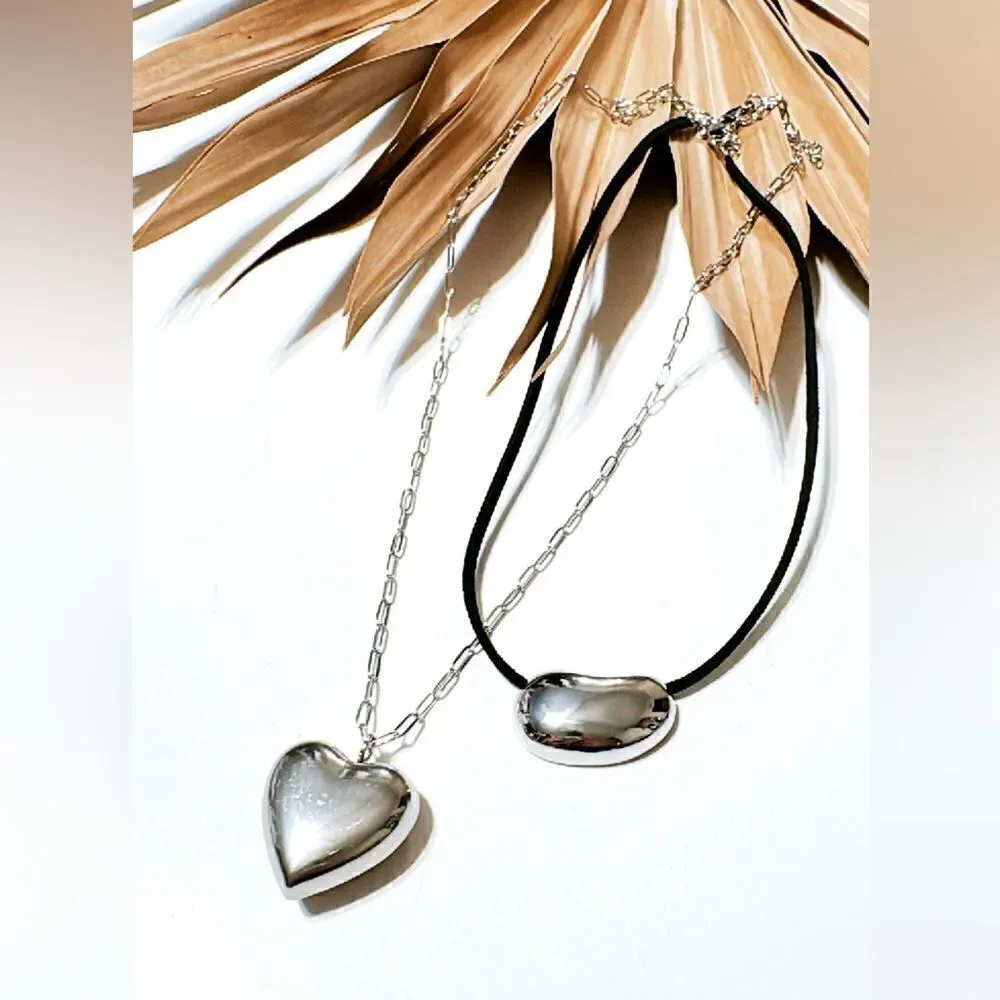 Boho  heart necklace N438